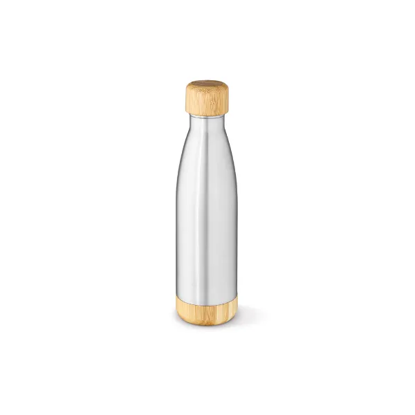 Garrafa em aço inox personalizado com tampa bambu 550 ml Garrafa em aço inox personalizado com tampa bambu 550 ml